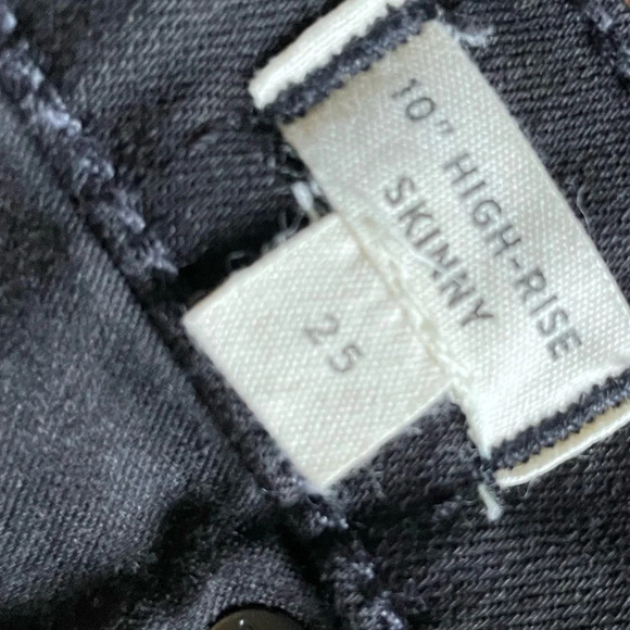 Madewell women’s 10’ high rise skinny denim jeans stretch black size 25 - Picture 7 of 7